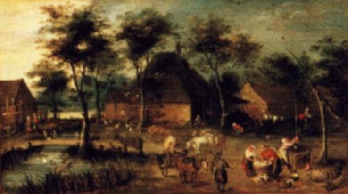 Jan Breughel Village square china oil painting image